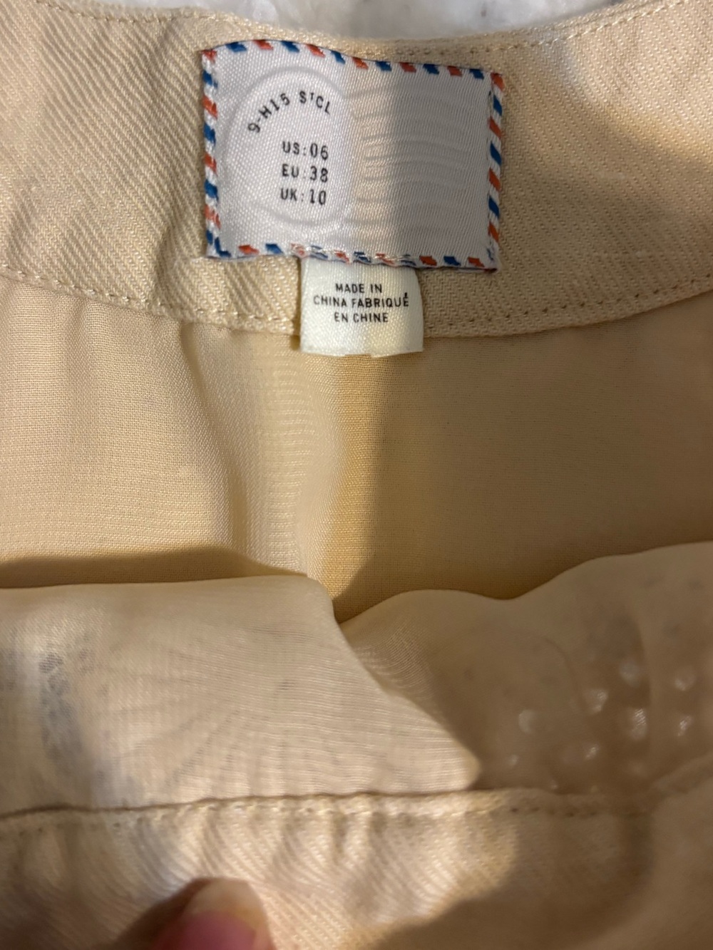 Anthropologie Cream Lace Yoke Mini Dress - Picture 2 of 2